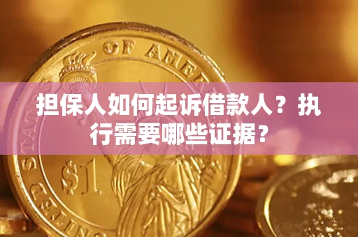 武汉担保人如何起诉借款人？执行需要哪些证据？