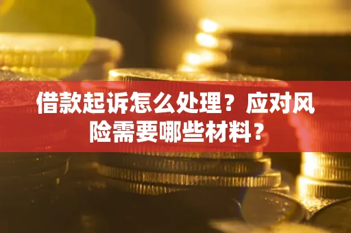 武汉借款起诉怎么处理？应对风险需要哪些材料？