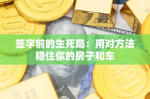 武汉签字前的生死局：用对方法稳住你的房子和车