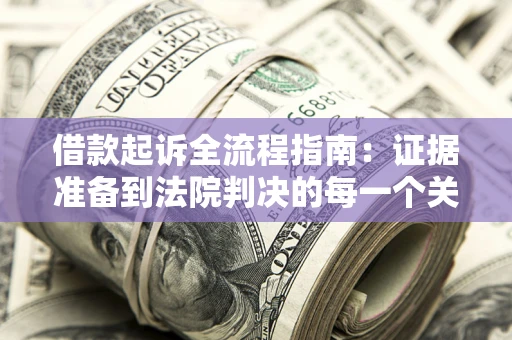 武汉借款起诉全流程指南：证据准备到法院判决的每一个关键步骤