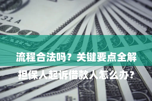 武汉

担保人起诉借款人怎么办？流程合法吗？关键要点全解析