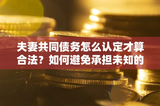 武汉夫妻共同债务怎么认定才算合法？如何避免承担未知的债务风险？