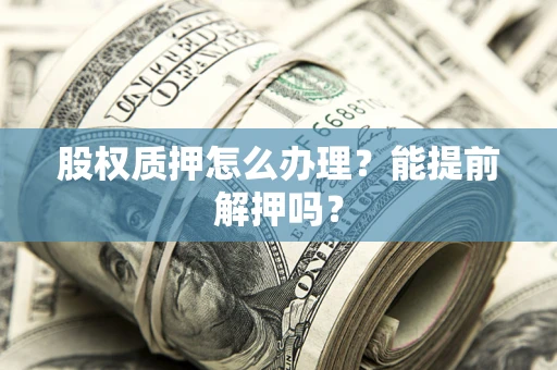 武汉股权质押怎么办理？能提前解押吗？