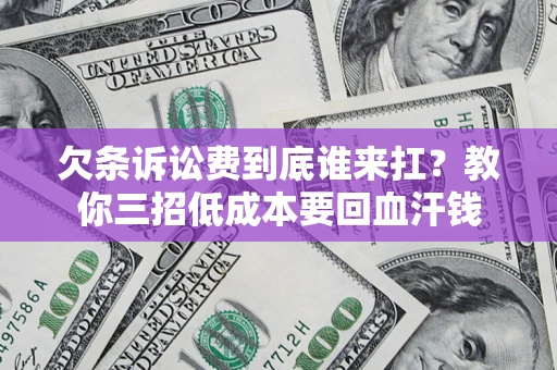 武汉欠条诉讼费到底谁来扛？教你三招低成本要回血汗钱